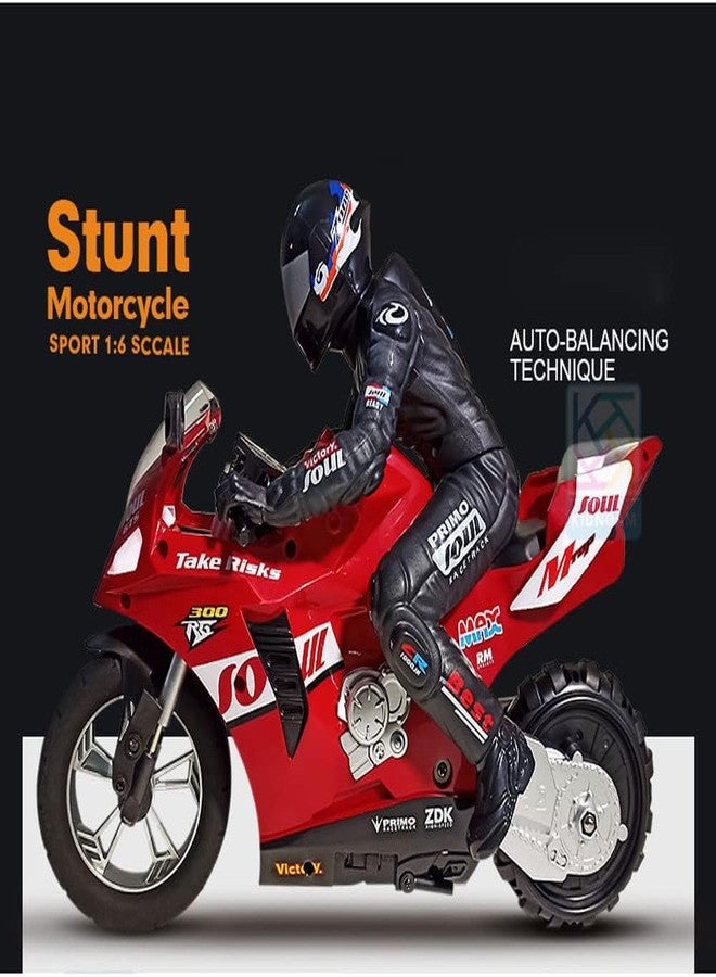 Black Foru 2.4G RC Motorcycle | Hobby Grade Remote Racing Motorbike with Self-Balancing, 2WD High Speed, 360° Stunts, Music & Lights | Realistic Simulation Model - Image 4